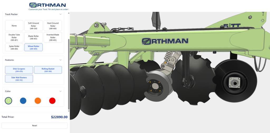 Screenshot of 3d Product Visualization Configurator